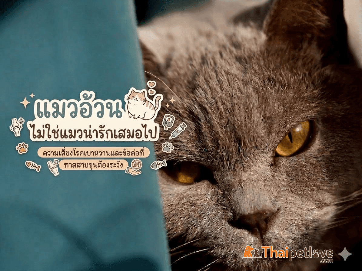 "แมวอ้วนไม่ใช่แมวน่ารักเสมอไป" ความเสี่ยงโรคเบาหวานและข้อต่อที่ทาสสายขุนต้องระวัง